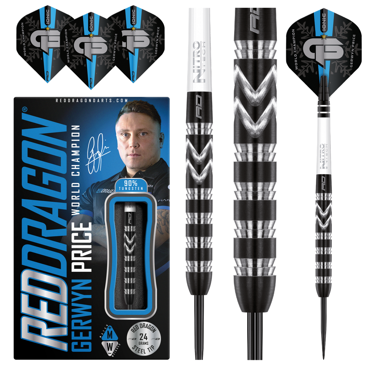 Red Dragon Gerwyn Price World Champion Special Edition 24g Steel Tip Darts