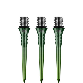Mission - Titan Pro - Titanium Conversion Dart Points - Soft to Steel - Grooved - 26mm - Gradient Green Mission - Titan Pro - Titanium Conversion Dart Points - Soft to Steel - Grooved - 26mm - Gradient Green