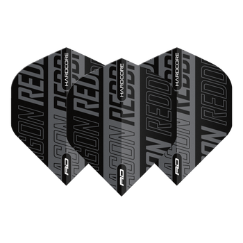 Red Dragon Hardcore XT Black & Grey Standard Flights Red Dragon Hardcore XT Black & Grey Standard Flights