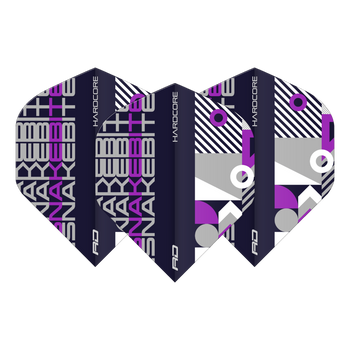 Red Dragon Players Extra Thick Hardcore Snakebite Stack Black & Purple - Standard Flight Red Dragon Players Extra Thick Hardcore Snakebite Stack Black & Purple - Standard Flight