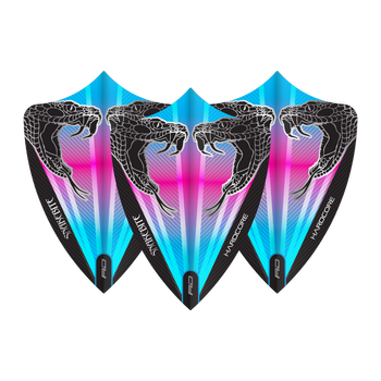 Red Dragon Players Extra Thick Hardcore Snakebite Pink & Blue Freestyle Flights Red Dragon Players Extra Thick Hardcore Snakebite Pink & Blue Freestyle Flights