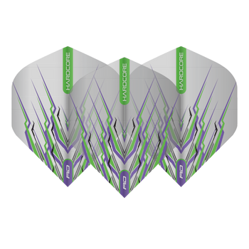 Red Dragon Players Extra Thick Hardcore Purple & Green Mohawk Standard Flights