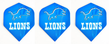 Dart flights with Detroit Lions football logo