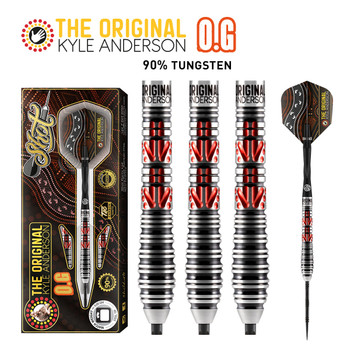 SHOT Kyle Anderson O.G Steel Tip Darts 90% - 22gm BB SHOT Kyle Anderson O.G Steel Tip Darts 90% - 22gm BB