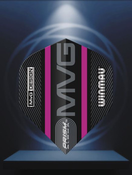 Winmau Prism Alpha MVG Black & Purple Logo Stripe Flight Winmau Prism Alpha MVG Black & Purple Logo Stripe Flight