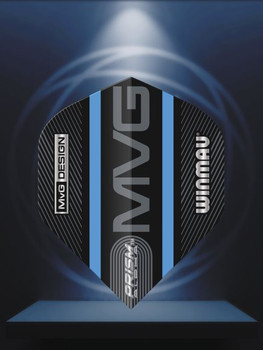 Winmau Prism Alpha MVG Black & Blue Logo Stripe Flight Winmau Prism Alpha MVG Black & Blue Logo Stripe Flight