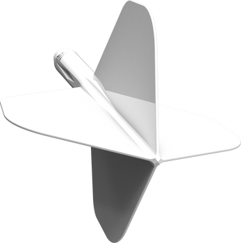 Mission Force 90 - New Moulded Flight & Shaft System -White- Standard No2-Tweenie Mission Force 90 - New Moulded Flight & Shaft System -White- Standard No2-Tweenie