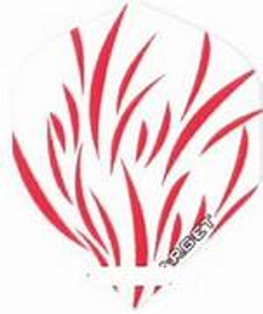 Target Pro 100 White with Red No.2 Flights - Standard Target Pro 100 White with Red No.2 Flights - Standard