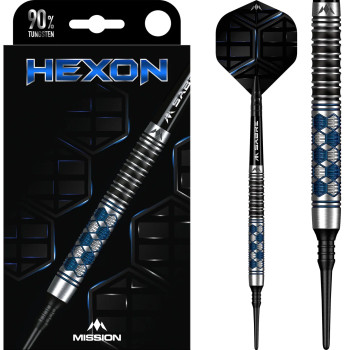 Mission Hexon - Soft Tip - 90% - Blue PVD 18g Mission Hexon - Soft Tip - 90% - Blue PVD 18g