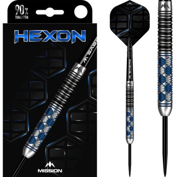Mission Hexon - Steel Tip - 90% - Blue PVD 21g Mission Hexon - Steel Tip - 90% - Blue PVD 21g