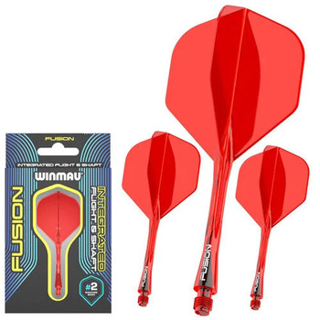 Winmau Fusion Red NO2 Flights Medium Winmau Fusion Red NO2 Flights Medium