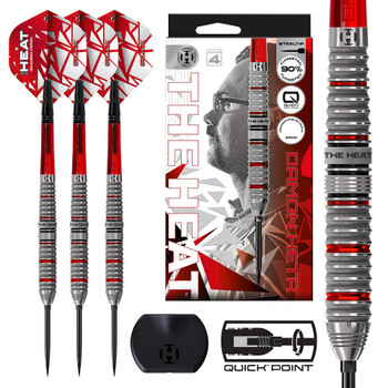 Harrows Damon Heta Series 4 Quick Point Steel Tip Darts 23g