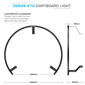 Mission Torus 270 Dartboard Light Black