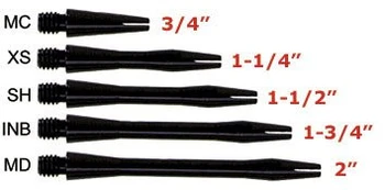 Silver Aluminum Shafts - Micro 3/4" 3 sets with O Rings