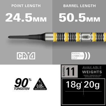 Target Buzz 11 Soft Tip Darts - 18g