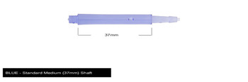 Harrows Clic Standard Medium 2ba Dart Shafts - Blue, 37mm, 37,