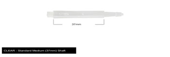 Harrows Clic Standard Medium 2ba Dart Shafts - Clear, 37mm, 37,