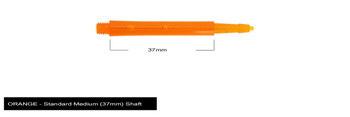 Harrows Clic Standard Medium 2ba Dart Shafts - Orange, 37mm, 37,