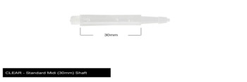 Harrows Clic Standard Midi 2ba Dart Shafts - Clear, 30mm, 30,