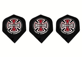 Dart flights with Independent Truck Company skateboard manufacturer logo Dart flights with Independent Truck Company skateboard manufacturer logo