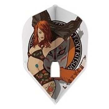 L-Style L3c Original Design Kitsune Champagne Flights - White, Small Standard / Shape, Tattoo Girl L-Style L3c Original Design Kitsune Champagne Flights - White, Small Standard / Shape, Tattoo Girl