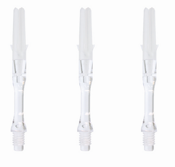 Clear Silent L-Shaft dart shafts in Slim Clear Silent L-Shaft dart shafts in Slim