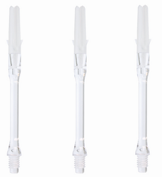 Clear Silent L-Shaft dart shafts in Slim Clear Silent L-Shaft dart shafts in Slim