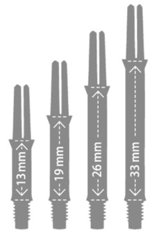 L-Style L-Shaft Straight Locked Clear Red Shafts - 330 L-Style L-Shaft Straight Locked Clear Red Shafts - 330