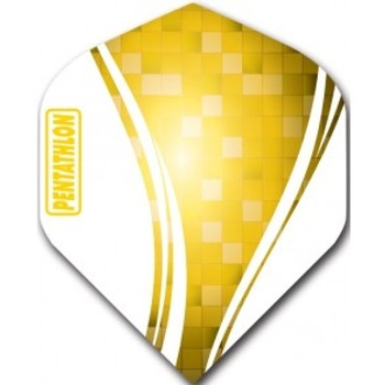 Pentathlon "Swirl" Standard Dart Flights - Yellow Pentathlon "Swirl" Standard Dart Flights - Yellow