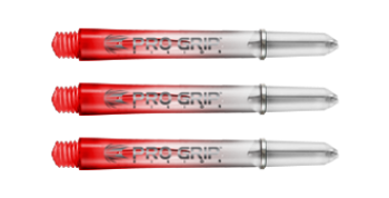 Target Pro Grip Vision Shafts - Clear Red Medium Target Pro Grip Vision Shafts - Clear Red Medium