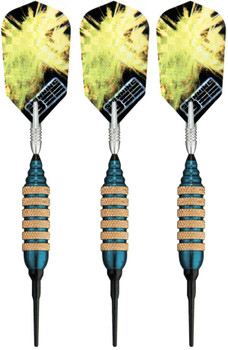 Spinning Bee soft tip darts with blue barrels Spinning Bee soft tip darts with blue barrels