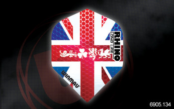 Winmau Rhino Long Life Extra Thick Standard Flights - 6905.134, Union Jack, Clover, Lion, Dragon, Red, White, Blue, England, British, U.K. Flag Winmau Rhino Long Life Extra Thick Standard Flights - 6905.134, Union Jack, Clover, Lion, Dragon, Red, White, Blue, England, British, U.K. Flag