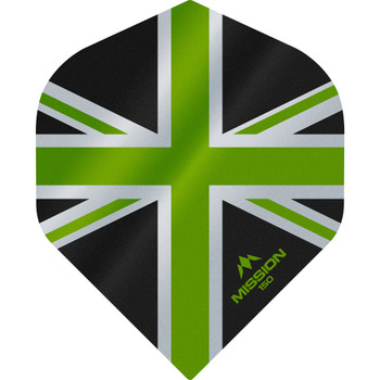 Mission - Alliance - Union Jack Flights - No2 (Standard) - 150 Micron - Black with Green