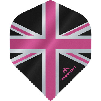 Mission - Alliance - Union Jack Flights - No2 (Standard) - 100 Micron - Black with Pink