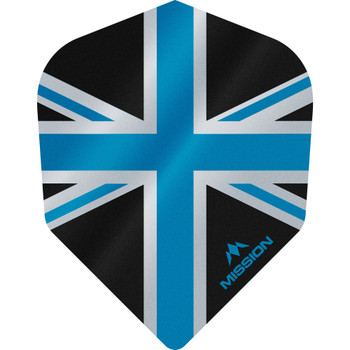 Mission - Alliance - Union Jack Flights - No6 (Small Standard) - 100 Micron - Black with Blue