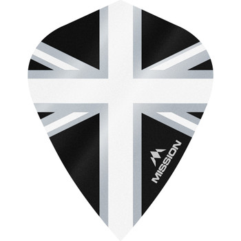 Mission - Alliance - Union Jack Flights - Kite - 100 Micron - Black with White