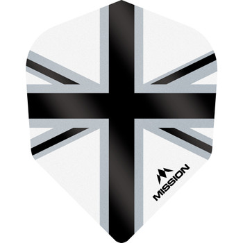Mission - Alliance-X - Union Jack Flights - No6 (Small Standard) - 100 Micron - White with Black
