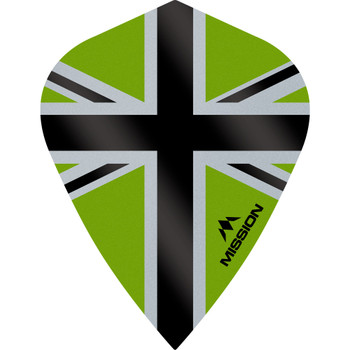 Mission - Alliance-X - Union Jack Flights - Kite - 100 Micron - Green with Black