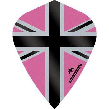 Mission - Alliance-X - Union Jack Flights - Kite - 100 Micron - Pink with Black Mission - Alliance-X - Union Jack Flights - Kite - 100 Micron - Pink with Black