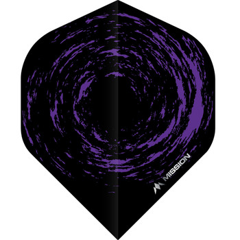 Mission Nova Flights - 100 Micron - UV Finish - No2 (Standard) - Black - Purple