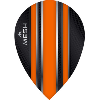 Mission Mesh Dart Flights - 100 Micron - Pear - Orange Mission Mesh Dart Flights - 100 Micron - Pear - Orange