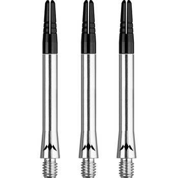 Mission Alimix Spin Dart Shafts - Aluminium Spinning with Replaceable Top - Silver - Medium
