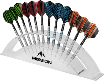 Mission Station 12 Darts Display - Angled Design - Dart Stand Mission Station 12 Darts Display - Angled Design - Dart Stand