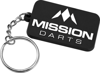 Mission Logo Keyring - Soft PVC Feel - White Mission Logo Keyring - Soft PVC Feel - White