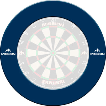 Mission Dartboard Surround - Professional - Heavy Duty - with Logo - Blue Mission Dartboard Surround - Professional - Heavy Duty - with Logo - Blue
