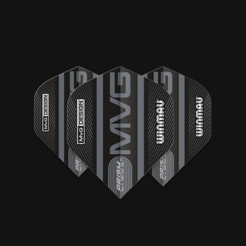 Winmau MvG Prism Alpha Flights - No2 (Standard) - Black & Grey Winmau MvG Prism Alpha Flights - No2 (Standard) - Black & Grey