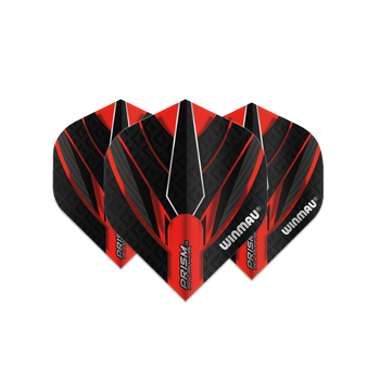 Winmau Prism Alpha Standard Flight - Black with Red Lines Winmau Prism Alpha Standard Flight - Black with Red Lines