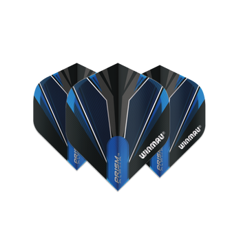 Winmau Prism Alpha Standard Flight - Black, Blue & Grey Winmau Prism Alpha Standard Flight - Black, Blue & Grey