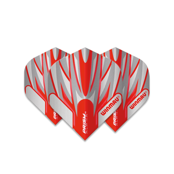 Winmau Prism Alpha Standard Flight - Clear & Red Winmau Prism Alpha Standard Flight - Clear & Red