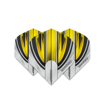 Winmau Prism Alpha Standard Flight - Yellow, Black & Clear Winmau Prism Alpha Standard Flight - Yellow, Black & Clear